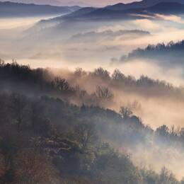 Tableau brume magique impression sur aluminium 120x80 cm