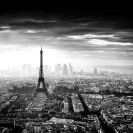 Tableau lumière sur paris impression sur aluminium 120x80 cm