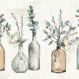 Tableau fleurs Boutures d'été toile imprimée 120x80 cm