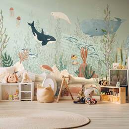 Papier peint créatures de la mer 364x270 cm