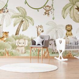 Papier peint baby safari 364x270 cm