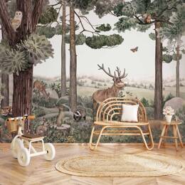 Papier peint a l'ombre du cerf 364x270 cm