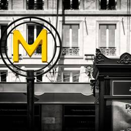 Tableau paris m comme metro  imprimé sur toile 90x60 cm