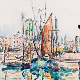 Tableau la rochelle de paul signac  imprimé sur toile 90x60 cm
