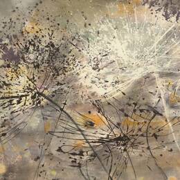 Tableau abstrait cierges magiques  imprimé sur toile 90x60 cm