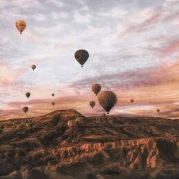 Paysage nature montgolfière en cappadoce  imprimé sur toile 90x60 cm