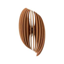 Applique murale en bois de peuplier teinture claire h13