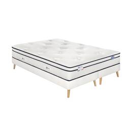 Ensemble l'inegale, matelas hybride 180x200, ferme, h27 + 2 sommiers
