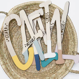 Lettre en bois à personnaliser