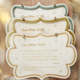 Panneau en bois s'il te plaît Père-Noël