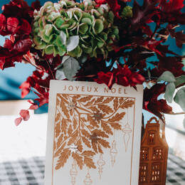 L'Affiche Branchages de Noël en bois à personnaliser