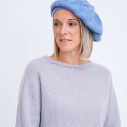 Beret en laine mohair et soie pour femme