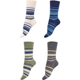 Chaussettes laine mohair rayures multicolores