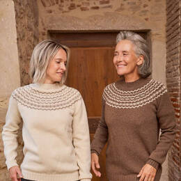 Pull en laine merinos jacquard femme