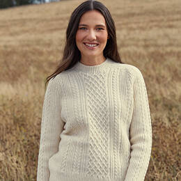 Pull en laine a torsades pour femme