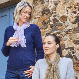 Tour de cou duvet de mohair et soie pour femme