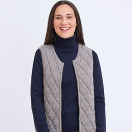 Doudoune sans manches en duvet de yack pour femme