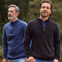 Pull en laine yack col cheminée