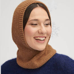 Cagoule en laine chameau pour femme