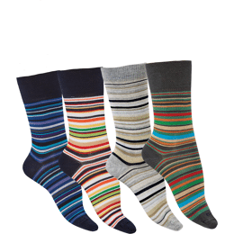 Chaussettes fil d'ecosse bio a rayures