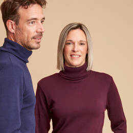 Col roule en laine merinos pour femme