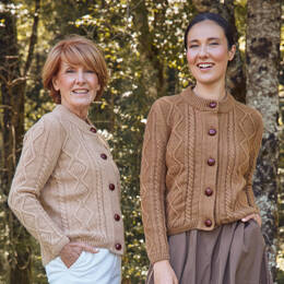 Gilet en laine a torsades pour femme