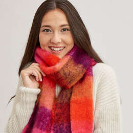 Grande écharpe laine mohair écossaise pour femme