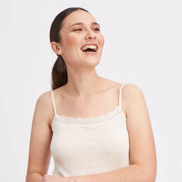 Caraco a dentelle en laine merinos 165 extra-fin