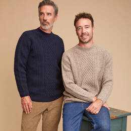 Pull en laine a torsades pour homme