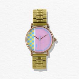 Montre Écoresponsable eHo - Collection Mirage - Montre Pixel Doré