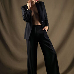 Le tailleur femme veste pantalon Conception noir - My Tailor Is Joh