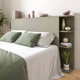 Tête de lit avec rangement 200 cm COLETTE - Vert Cèdre