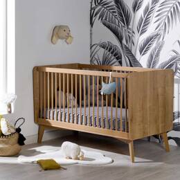 Lit bébé évolutif 70x140 WOOD – Chêne Vintage