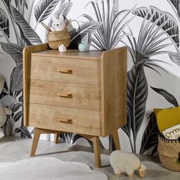 Petite commode 3 tiroirs WOOD – Chêne Vintage