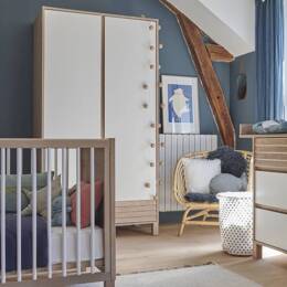 Chambre bébé Complète NINO - Chêne/Blanc