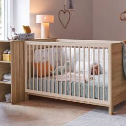 Lit bébé évolutif 70x140 JULIA - Chêne/Lin