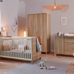 Chambre bébé complète JULIA - Chêne