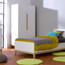 Chambre enfant complète VOLT - Blanc/Hêtre