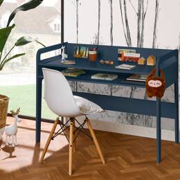 Bureau enfant à casier LEVIS - Bleu