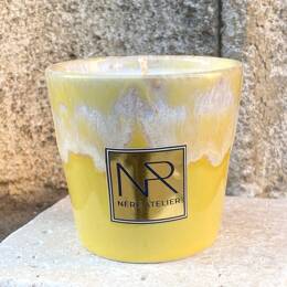 Bougie PORTOFINO Jaune - Figue gourmande : boisées, fruitées, sucrées.