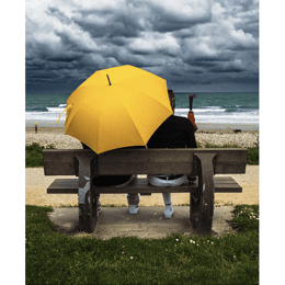 Poster Le Parapluie jaune