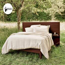 Lit avec sommier en chêne massif CLAIRIÈRE | 180x200 cm - Kipli