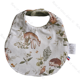 Bavoir doux animaux de la forêt