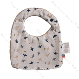 Bavoir pour bébé petites hirondelles