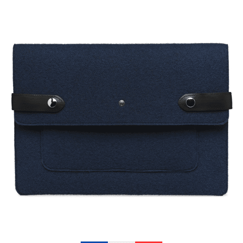 Pochette d'ordinateur bleue