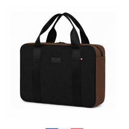 Sacoche ordi portable - Noir & marron