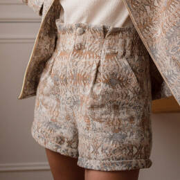 Short taille haute Eivissa - Beige ensoleillé