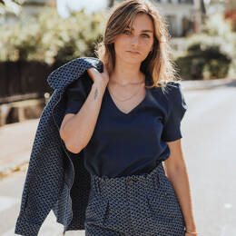 Blouse Praha - Bleu nuit