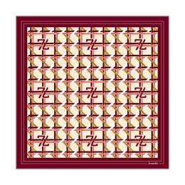 Foulard carré Caneva 65x65cm - Bordeaux