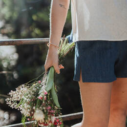 Short élastique Amalfi - Denim